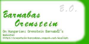 barnabas orenstein business card